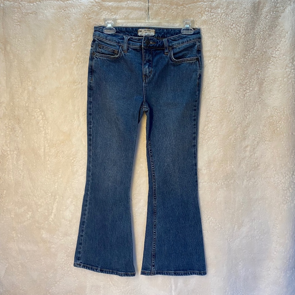 Free People Flare Leg Blue Jeans - Women's Size 26